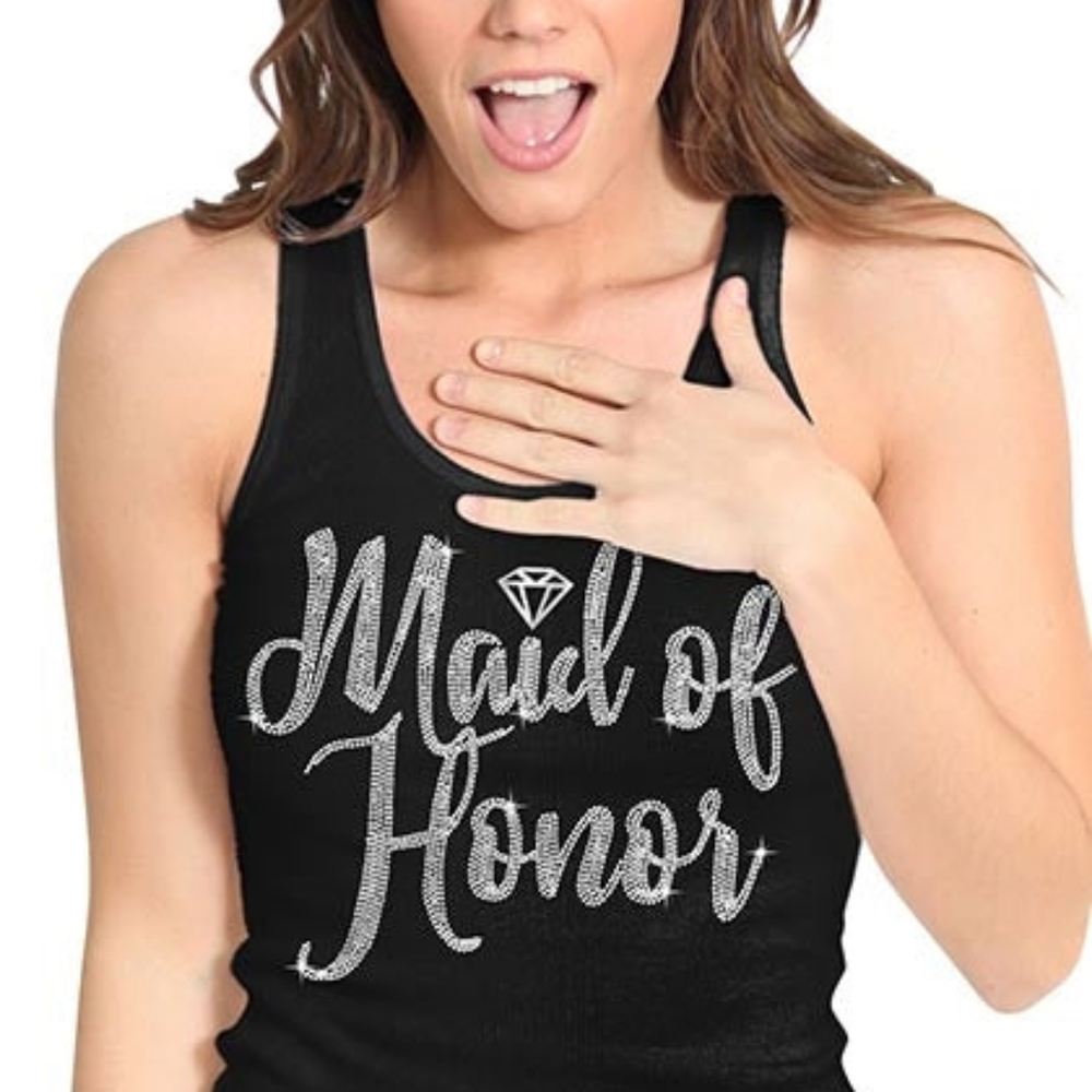Black Maid of Honor Tank Top